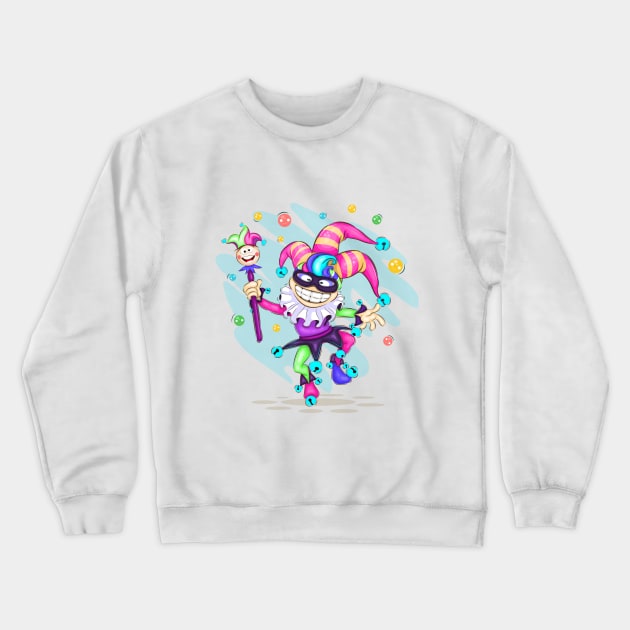 Cheerful cartoon joker Crewneck Sweatshirt by AndreKENO